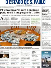 Capa do jornal Estadão 12/02/2026