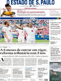 Capa Estadão 12/07/2026