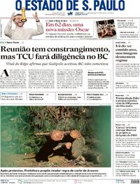 Capa do jornal Estadão 13/01/2026