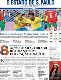 Capa Estadão 14/06/2026