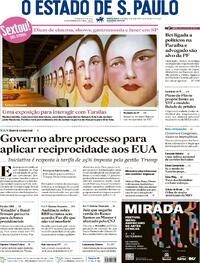 Capa Estadão 14/08/2026