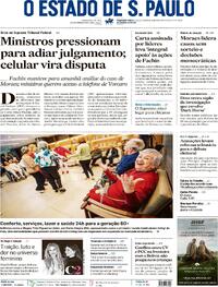 Capa Estadão 14/09/2026