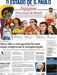 Capa do jornal Estadão 15/03/2026