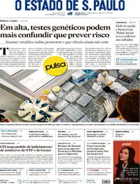 Capa do jornal Estadão 15/04/2026