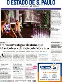 Capa Estadão 15/05/2026