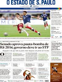 Capa Estadão 15/07/2026