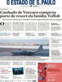 Capa do jornal Estadão 16/01/2026