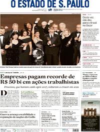 Capa do jornal Estadão 16/03/2026