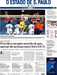 Capa Jornal Estadão
