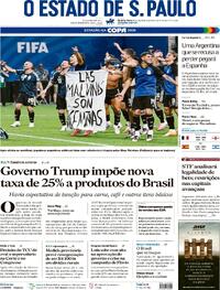 Capa Estadão 16/07/2026