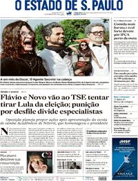 Capa do jornal Estadão 17/02/2026