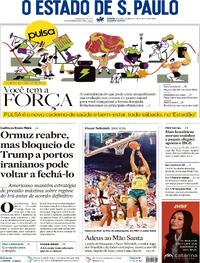 Capa do jornal Estadão 18/04/2026