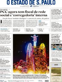 Capa do jornal Estadão 19/02/2026