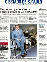 Capa do jornal Estadão 20/01/2026