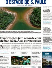 Capa do jornal Estadão 20/04/2026