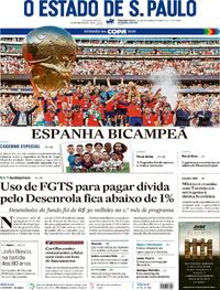 Capa Estadão 20/07/2026