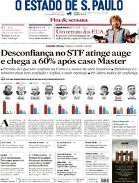 Capa do jornal Estadão 21/03/2026