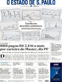 Capa do jornal Estadão 21/04/2026