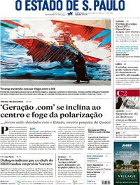 Capa do jornal Estadão 22/04/2026