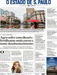 Capa do jornal Estadão 23/03/2026