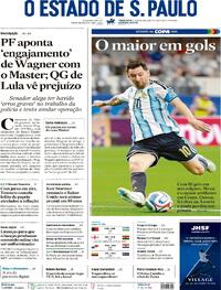 Capa do jornal Estadão 23/06/2026
