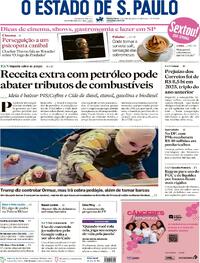 Capa do jornal Estadão 24/04/2026