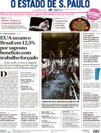 Capa Estadão 24/07/2026