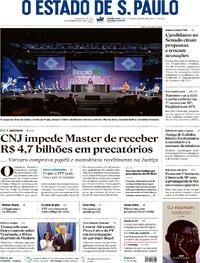 Capa do jornal Estadão 24/09/2026