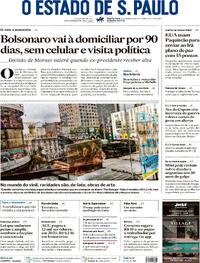 Capa do jornal Estadão 25/03/2026