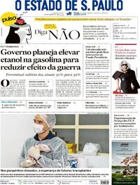 Capa do jornal Estadão 25/04/2026