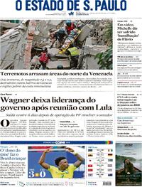 Capa do jornal Estadão 25/06/2026