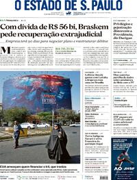 Capa Estadão 25/08/2026