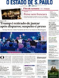 Capa do jornal Estadão 26/04/2026