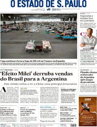 Capa Estadão 27/07/2026