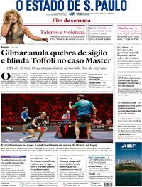 Capa do jornal Estadão 28/02/2026