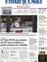 Capa do jornal Estadão 28/03/2026