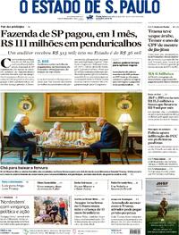 Capa do jornal Estadão 28/04/2026