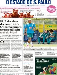 Capa Estadão 29/05/2026