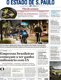 Capa Estadão 30/08/2026