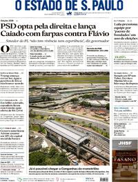 Capa do jornal Estadão 31/03/2026