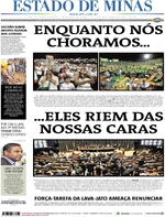 Capa do jornal Estado de Minas 01/12/2016
