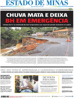 Capa do jornal Estado de Minas 14/12/2016