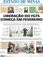 Capa do jornal Estado de Minas 23/12/2016