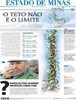 Capa do jornal Estado de Minas 27/11/2016