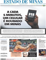 Capa do jornal Estado de Minas 28/12/2016