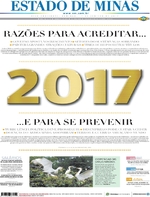 Capa do jornal Estado de Minas 01/01/2017
