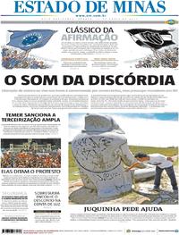 Capa do jornal Estado de Minas 01/04/2017