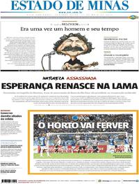 Capa do jornal Estado de Minas 01/05/2017