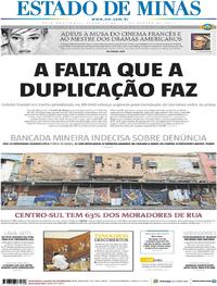 Capa do jornal Estado de Minas 01/08/2017