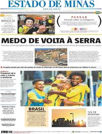 Capa do jornal Estado de Minas 01/09/2017